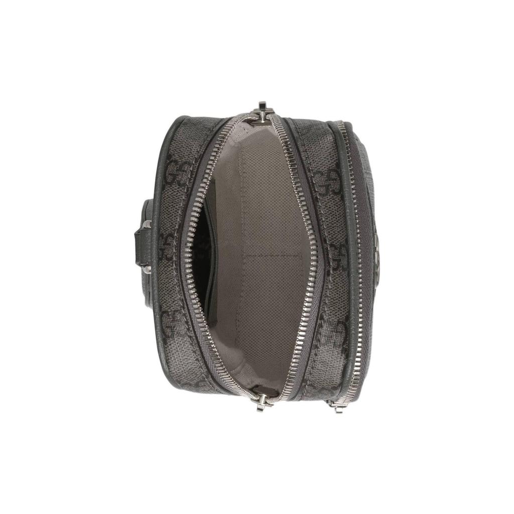 Gucci Borsa a Spalla Piccola in Tela con Logo Doppia G Ophidia Uomo Borsa a Spalla Grigio Nero 752565-UULHK-8576