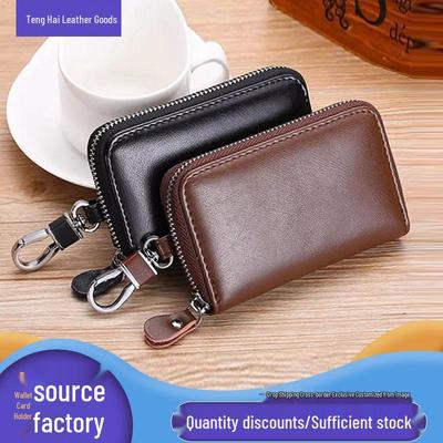 Men's Universal Car Key Holder: Waist-Hanging Protective Case with Full Zipper Closure for Remote Keys