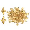 100pcs Bag Metal Bees 3D Nail Decoration Metal Stick Gold Silver Nail Decals Manicure Gold