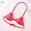 Sexy Lace Transparent Crotch-open Temptation Three-point Female Sexy Underwear Open Crotch Suit Sexy Lingerie Bra+Underwear