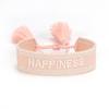 Customizable Women's Fashion Letter Tassel Embroidery Bracelet