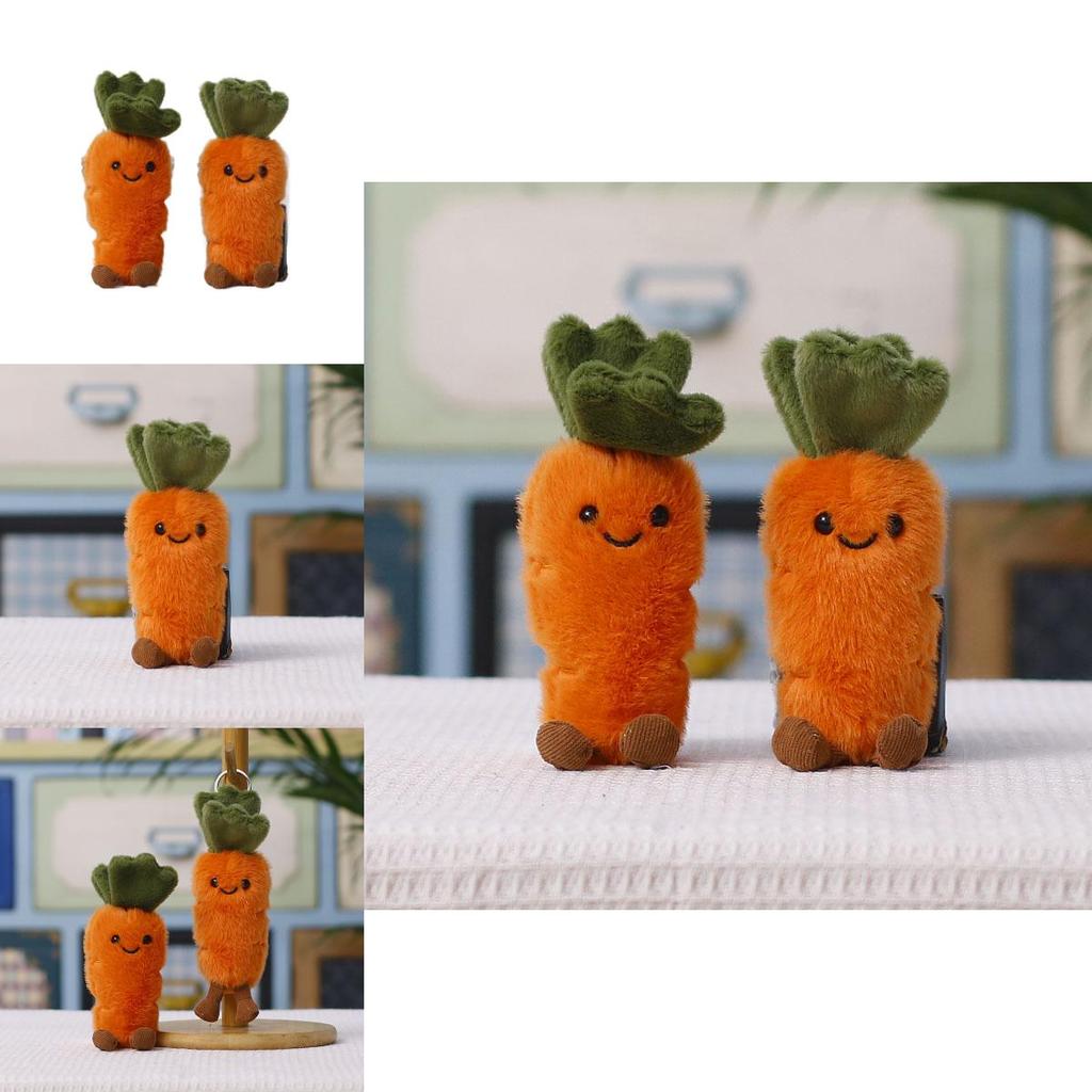 Carrot Soft Plush Doll With Cartoon Style Suitable For Backpack Decor And Giftgiving
