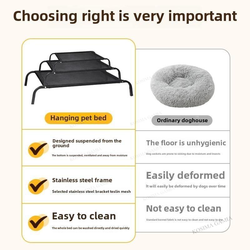 Dog Bed Summer Dogs Beds Breathable Camping Bed for Large Dog Sleeping Kennel Removable Dogs Washable Sofa Beds Pet Cushion Mat