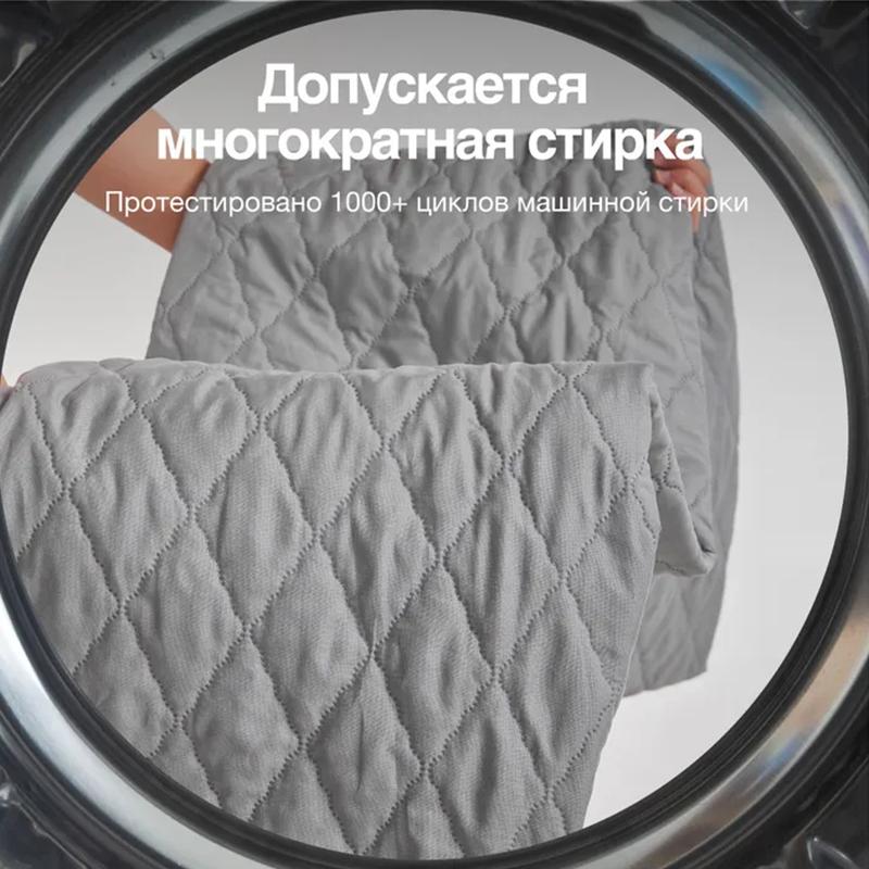 Protective Mattress Cover, Waterproof Quilted Mattress Cover, Cotton Padded Waterproof Thick Bed Sheet, White and Black Mattress Topper