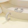 2 Stück Voller Strass Zirkon Ohr Cuff Ohrklemme Für Frauen Ohne Ohrloch C-Form Ohr Cuff Ohr Wickel Ohr Cuff Klemmen Schmuck Geschenke
