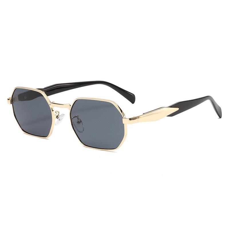 Arc de Triomphe Oval Metal Sunglasses: Women's Fashionable Street Style Sunshade Glasses