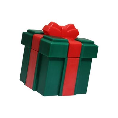 Scatola Regalo in Plastica con Design Fiocco a Cuore per Decorazioni di Natale Feste Festive Contenitore Riutilizzabile per Caramelle Casa o Ufficio