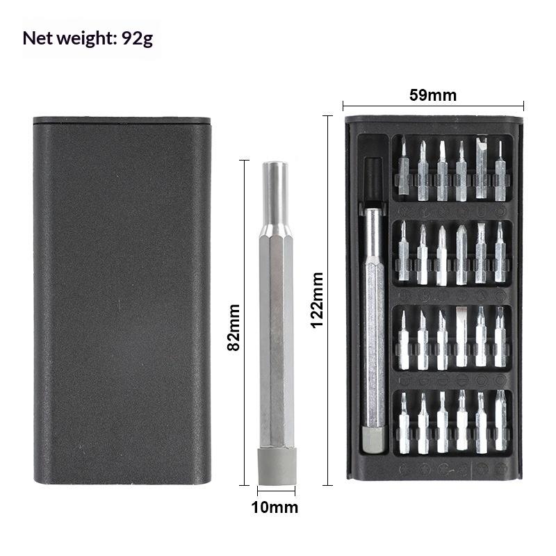 25-in-1 Mini Screwdriver Set Magnetic Tip Flathead Crosshead Screwdriver Kit for Glasses Toy Electronics Repair