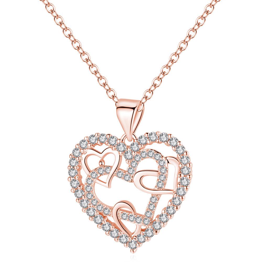 Festive Heartbeat Necklace: Creative Heart Pendant with Micro-set Japanese & Korean Design