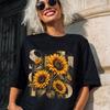 Sunflowers Comfort Colors Shirt | Graphic Flower Tee | Contemporary Floral Top