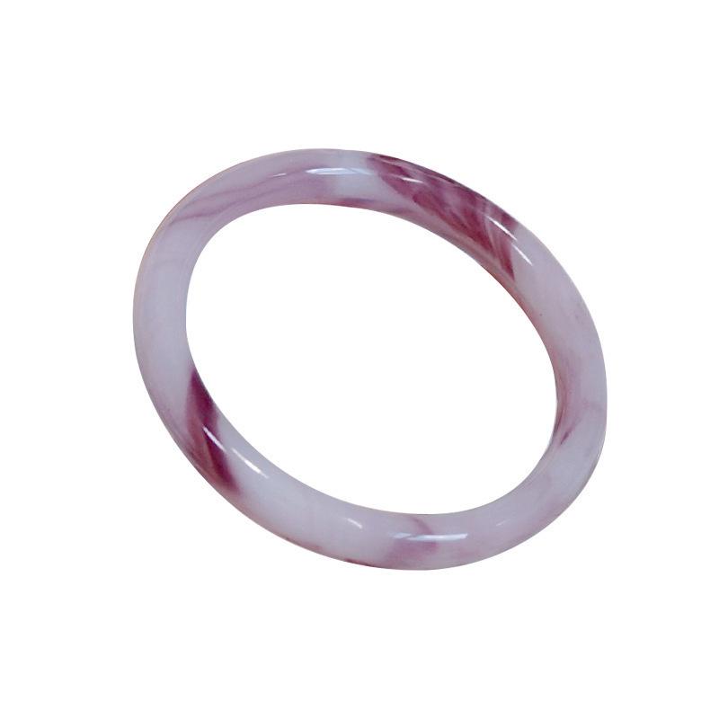 Raspberry Sparkling Water Chalcedony Dangle Bracelet: New Chinese Style Hanfu Accessory with 8mm Round Bar.