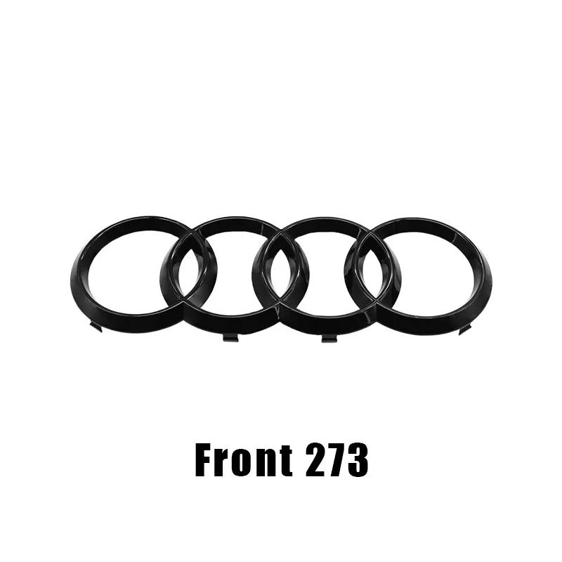 for S A5 2010-2019 2020-2024 2.0T S Line Quarrto Sticker 4Ring ABS 192mm 273mm 249mm Car Front Emblem Rear Trunk Decoration