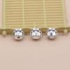Sterling Silver 999 Cartoon Melody Cross 3D Handmade Small Pendant for Bracelet/Necklace