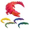 3D Printed Crocodile Toy Articulated Crocodile Ornament Crocodile Action Figure Fidget Toy Gift for Adults Home Office Desk Decor