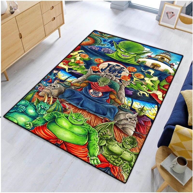 Multi Functional Cartoon Flannel Soft Home Living Room Japanese Cartoon Game Bathroom Kitchen Doormat Anti-skid Carpet.