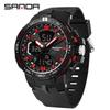 SANDA Men's Multifunction Waterproof Sports Watch