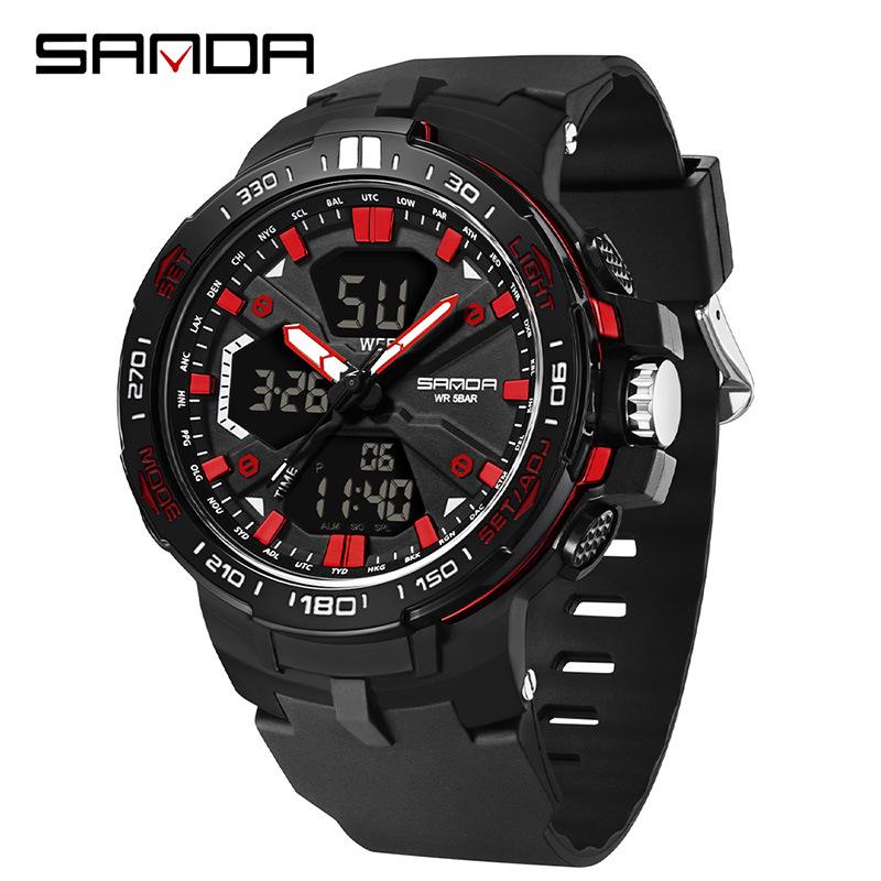 SANDA Men's Multifunction Waterproof Sports Watch