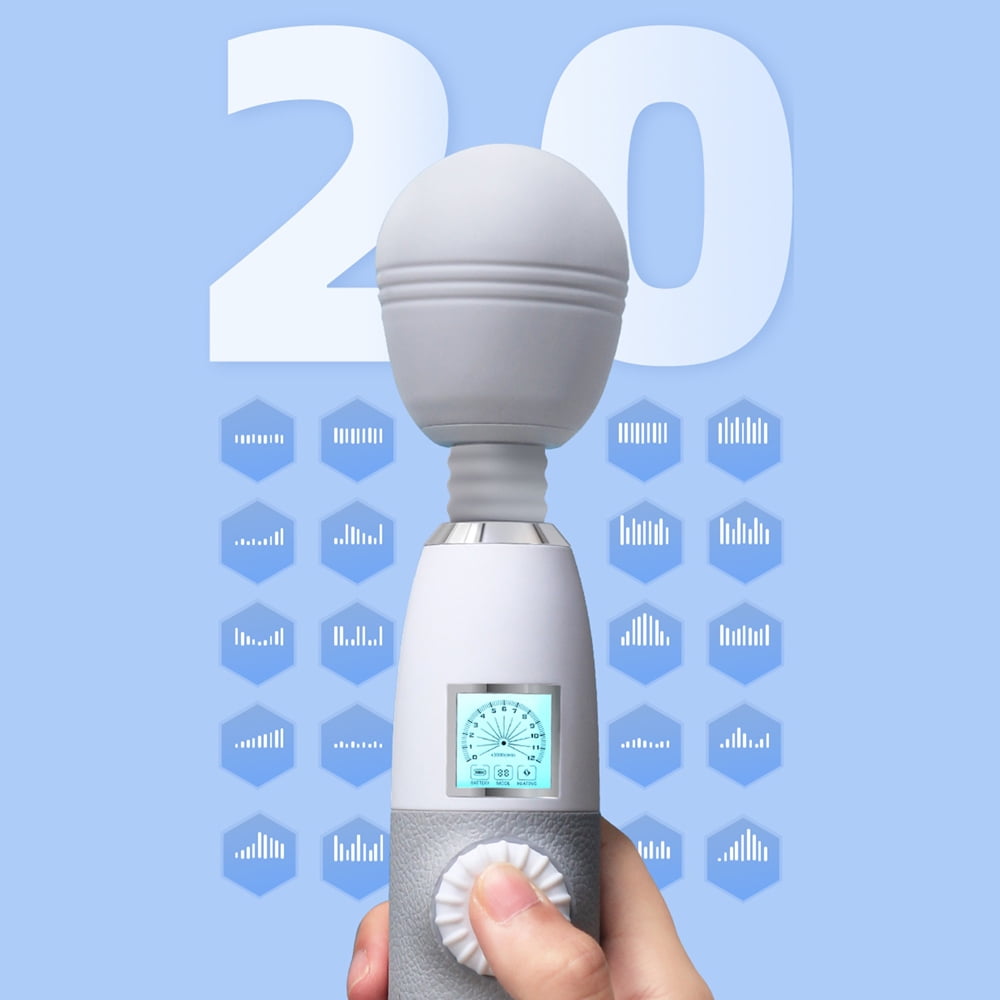 Wand Vibrator Sex Toys for Women, Rechargeable Clitoral Vibrator Massager with 12 Speed & 20 Vibrating & Heating Modes