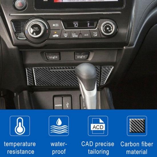 Carbon Fiber Storage Accent Panel Cover Trim For Honda Civic Coupe 2013-2015