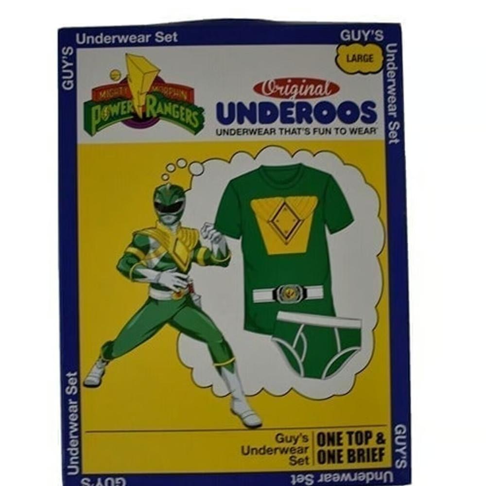 Underoos Mens Mighty Morphin Power Rangers Shirt/Brief Set NIB Large Unisex T-Shirt XXL
