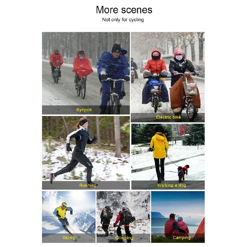 INBIKE Winter Cycling Gloves Full Finger Thermal Men's Bicycle Gloves Warm Cotton Waterproof Bike Gloves for Motorcycle Cycling