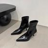 Fashion Spring Autumn Women Ankle Boots Fashion Pointed Toe Shoes Thin High Heel Ladies Dancing Party Stripper Shoes