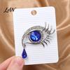 Non-fading Eye Pin Bling Rhinestone Eyes Brooch Pin, Tear of Angel Lapel for Women, Sweater Cardigan Coat Suit Decoration Jewelry Accessories