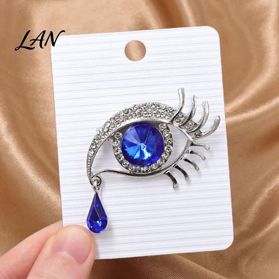 Non-fading Eye Pin Bling Rhinestone Eyes Brooch Pin, Tear of Angel Lapel for Women, Sweater Cardigan Coat Suit Decoration Jewelry Accessories