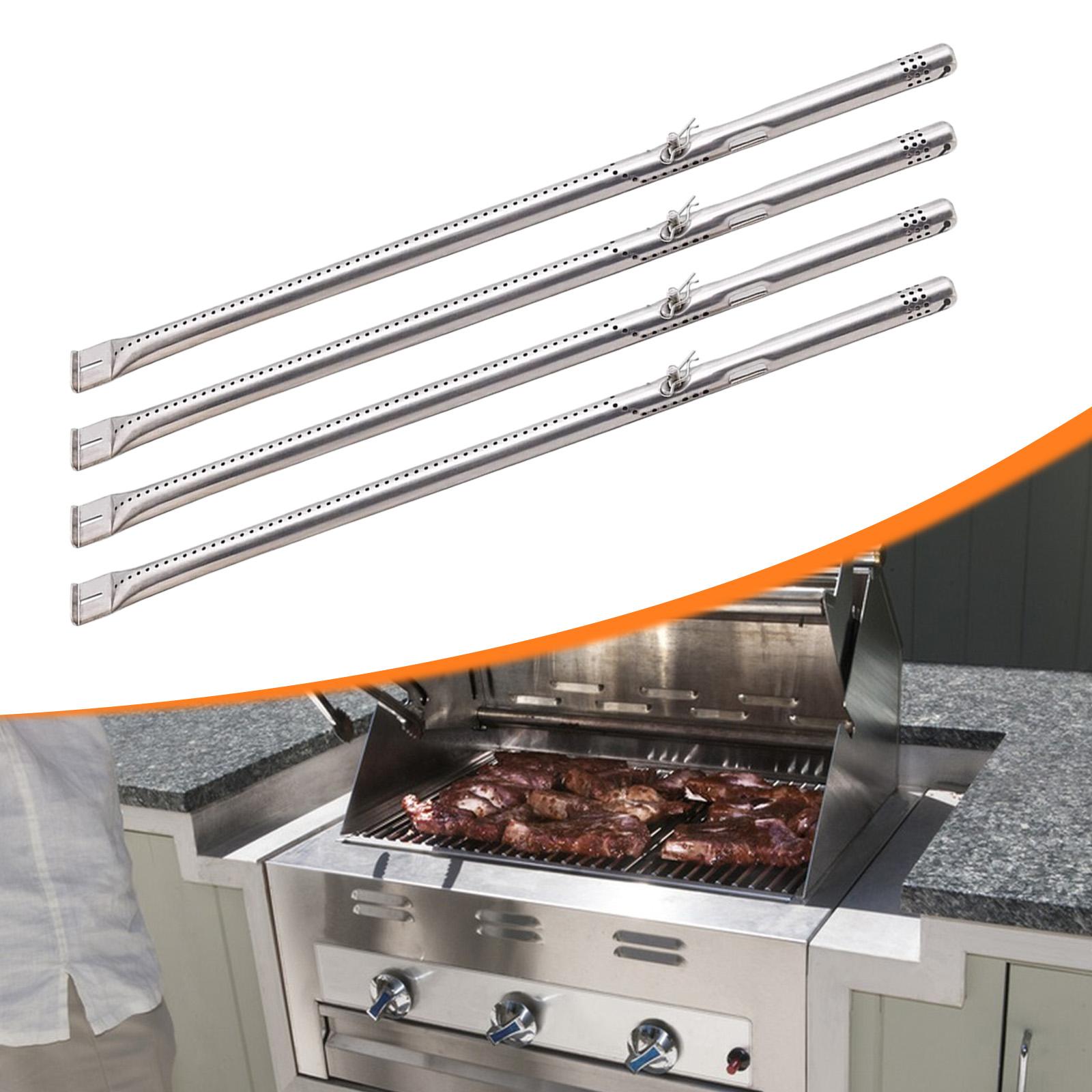 

Grill Burner Tubes Stainless Steel Bbq Components for Portable Outdoor Grilling Picnics Easy Installation серебряный