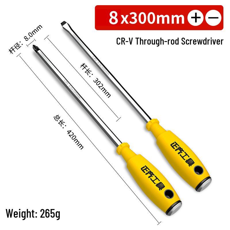 Magnetischer Schraubendreher-Satz mit Kreuz- und Schlitzkopf - Industriell, Schlagfest, Superhart