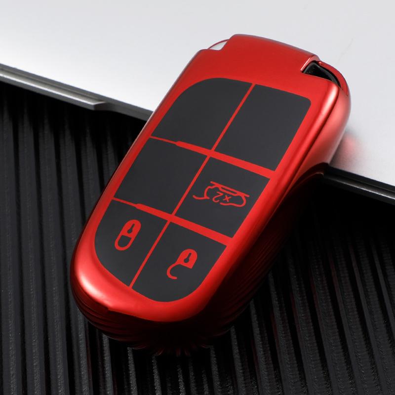 

TPU Car Smart Key Case Cover Shell Fob Holder for Jeep Renegade Grand Cherokee Dodge Journey Charger Chrysler 200 300 300C