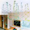 6pcs Party Spiral Decoration Birthday Party Wedding Decorative Ornaments Foil Swirls Banner Tassels Garland