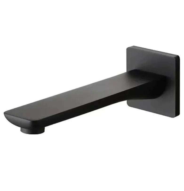 Chrome or brushed gold or gray Brass Bath Tub Shower Mixer Bath Faucet Spout Wall Outlet Black Faucets Spout Replacement Spout