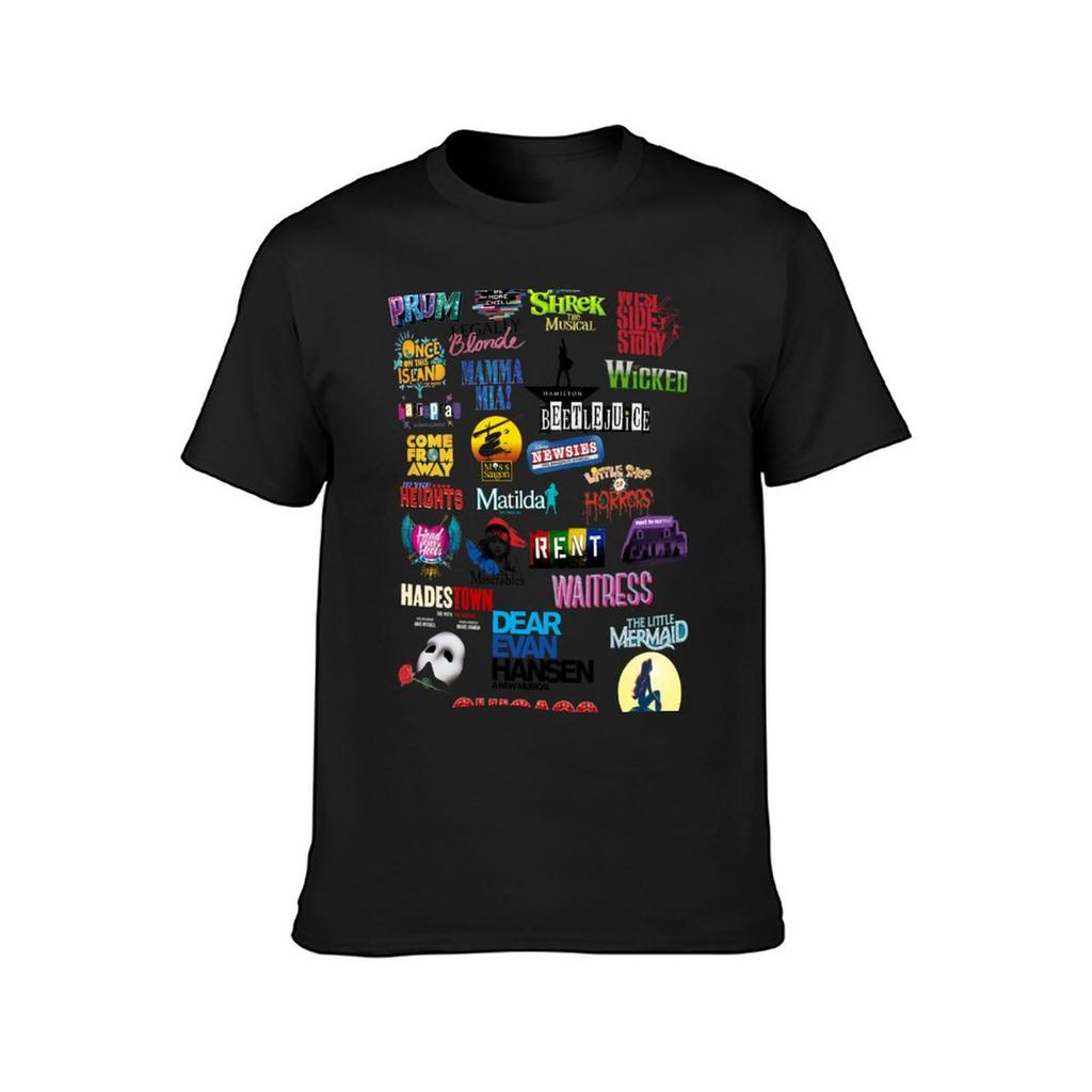 Musical Theater Sticker Shirt Inspired by Broadway Shows T-Shirt Customs Design Your Own Funnys Men's Clothing