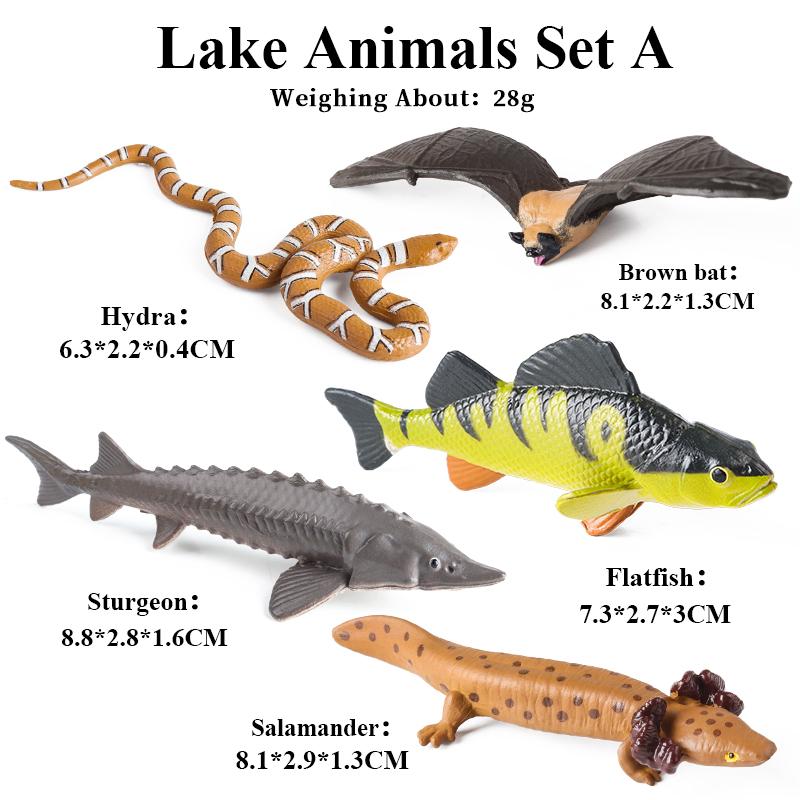 Oenux Mini Wild Wild Forest Animals Insect Dinosaur Model Owl Fox Squirrel Hedgehog Fox Frog Figurines Cake Toppers Kid Toy Gift