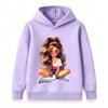 Kids Boys Girls Hooded Sweatshirt, Cute Cartoon Fashion Girl Print Casual Loose Pullover Hoodie, Soft Warm Long Sleeve Tops for Daily Wear School