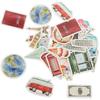 Travel Sticker Scrapbooking Stickers Personalization Present Box Decorative Stickers 4X4cm 3 Sets