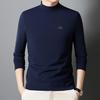 Men's Italian Long Sleeve Half-High Collar Fleece Sweatshirt for Autumn/Winter