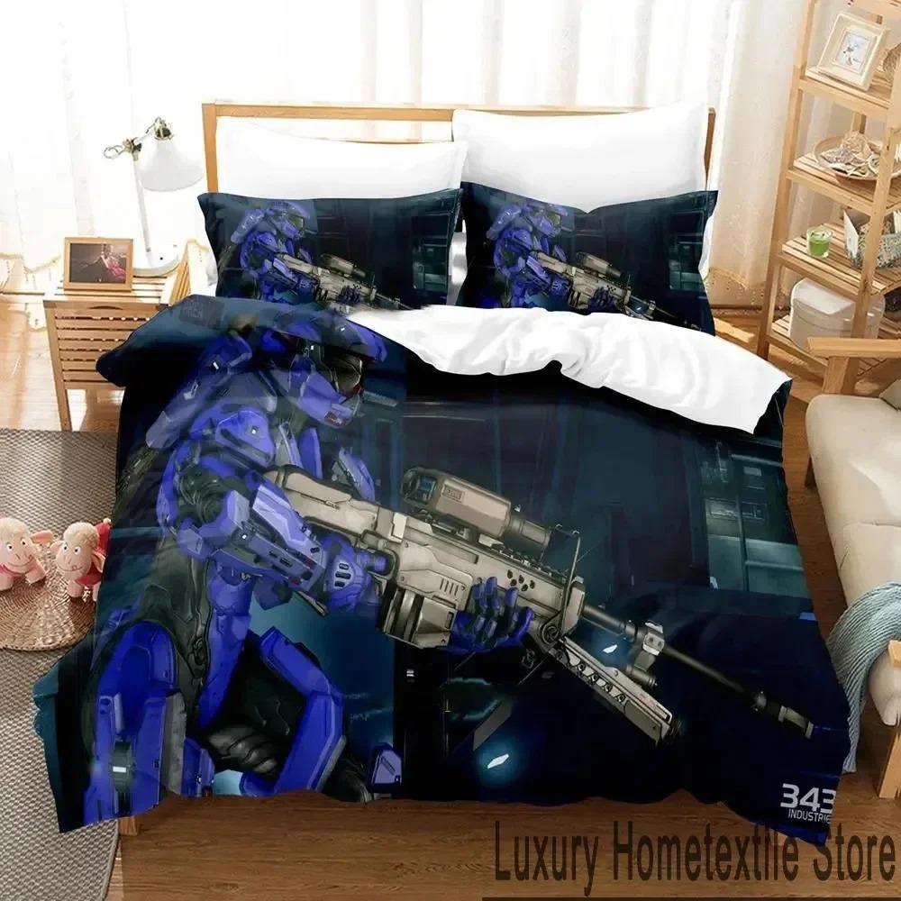 Spiel Halo 5 Guardians Bettwäscheset Jungen Mädchen Twin Queen King Size Bettbezug Kissenbezug Bett Jungen Erwachsene Heimtextilien