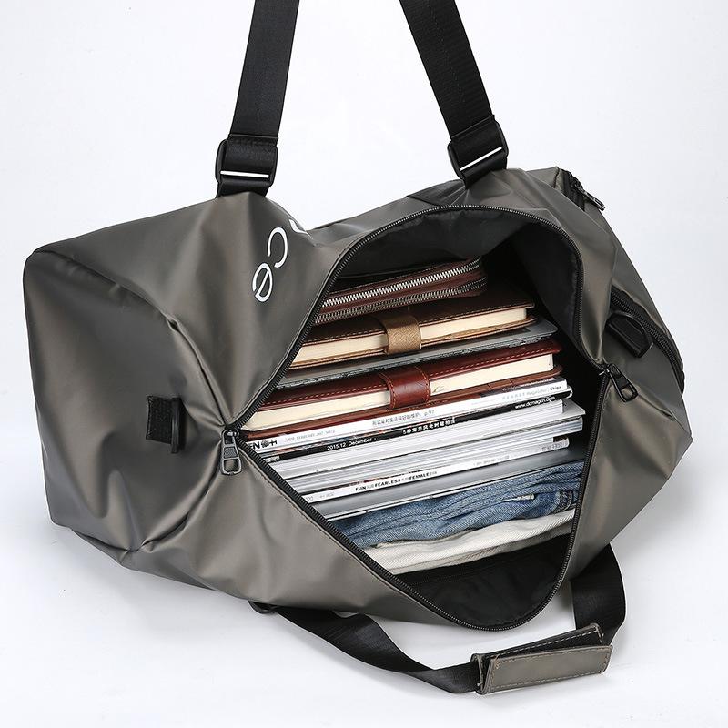 Portable Travel Bag Large Capacity Pu Skin Film Waterproof Dry And Wet Separation Sports Fitness Bag Business Trip Bag