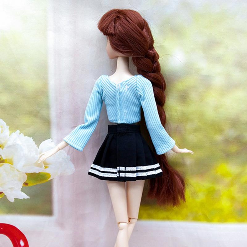 30Cm Lady Doll'S Pleated Skirt Clothes Suit For 1/6 Doll Accessories Dress Up Toys For Children