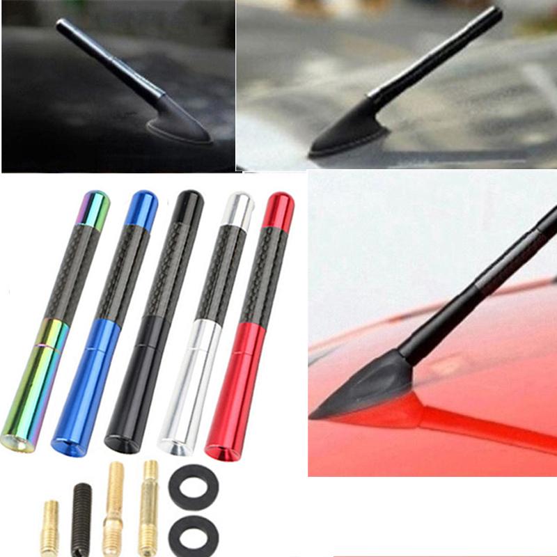 Universal 12CM Carbon Fiber Radio Aerial Radio Aerial Antenna Radio FM/AM Metal Receiving Antennas Short Stubby Mast Antenna