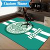 Benutzerdefinierter Name Keltisches Fußballwappen Teppich Spielteppich, Fußmatte für Schlafzimmer Wohnzimmer Eingangsbereich Teppich, Wohndekoration Idee Geschenk für Weihnachten Geburtstag