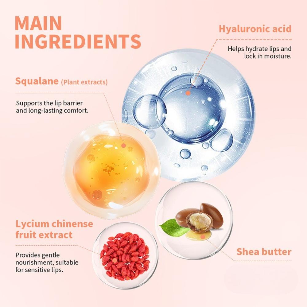 Sweet Fruity Hydrating Lip Balm Long-Lasting Moisture Nourishing Squeeze Tube for Dry Lips Care