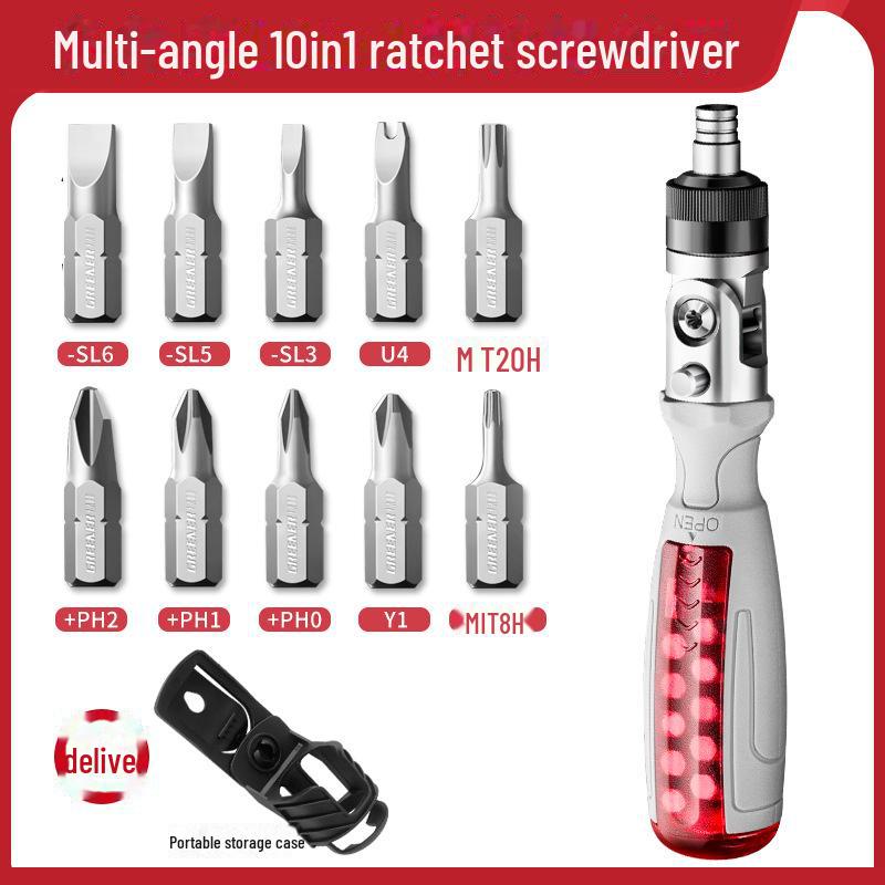 Víceúčelová ráčnová sada šroubováků Green Forest