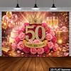 2D 40th Birthday Party Backdrop Rose Gold Balloons and Confetti Photo Background