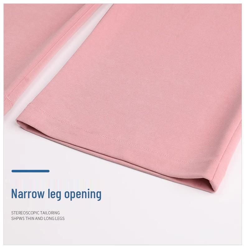 Women's High-Waist Straight-Leg Pants - European Cotton Velvet, Slimming and Drapey for Spring and Autumn 2025