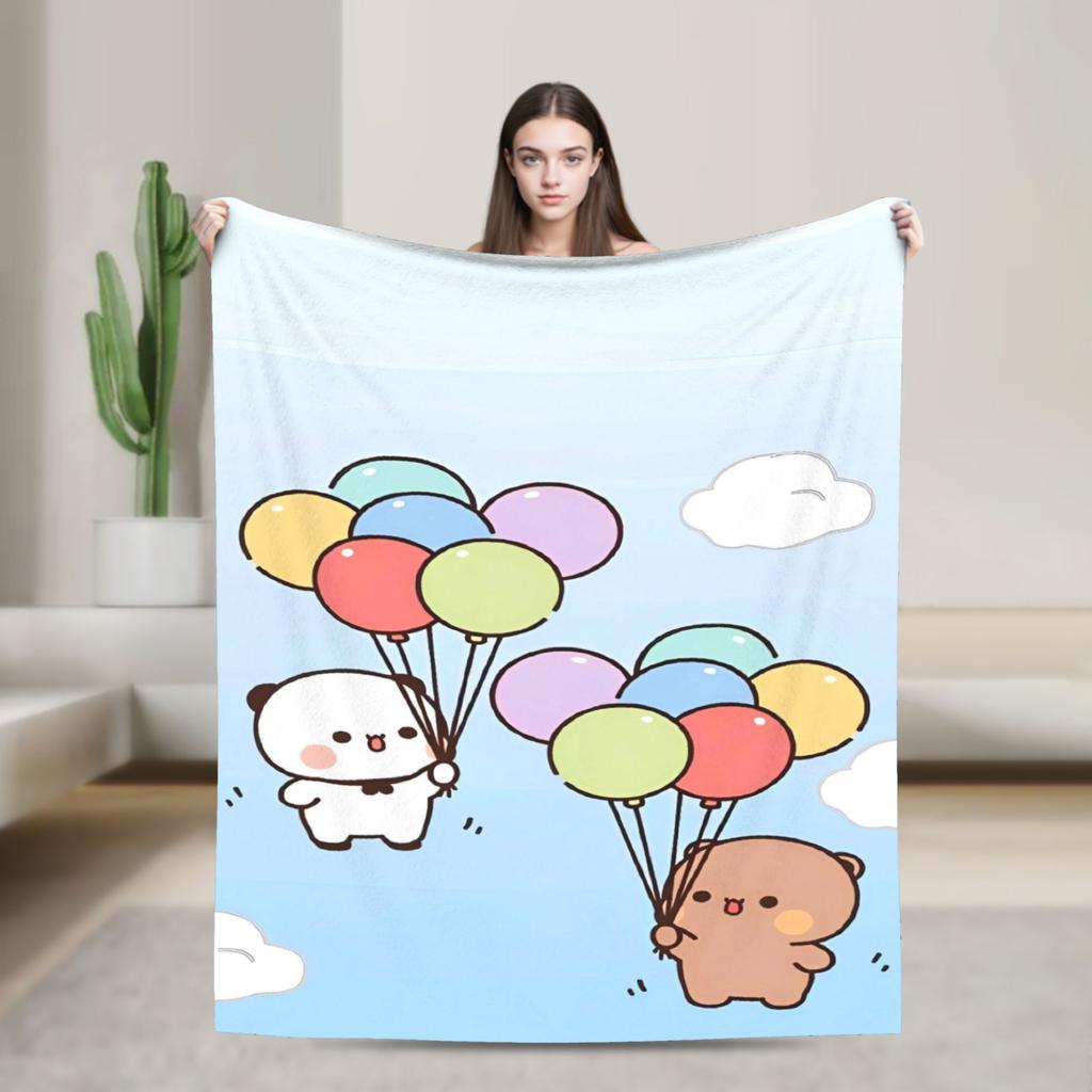 Bubu Dudu Flannel Blanket Winter  Warm Soft Throw Blanket for Kids Adult Couch Chair Funny Bedspread Sofa Bed Cover
