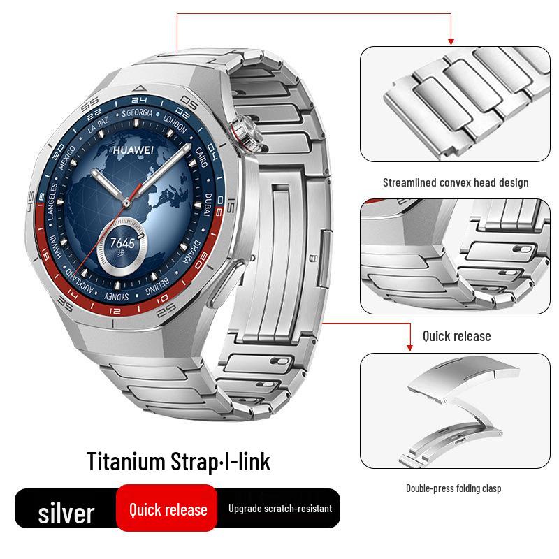 Titanium Alloy Strap for Huawei GT5/Pro GT4/Watch5/4/6 - Business Style Watch Band