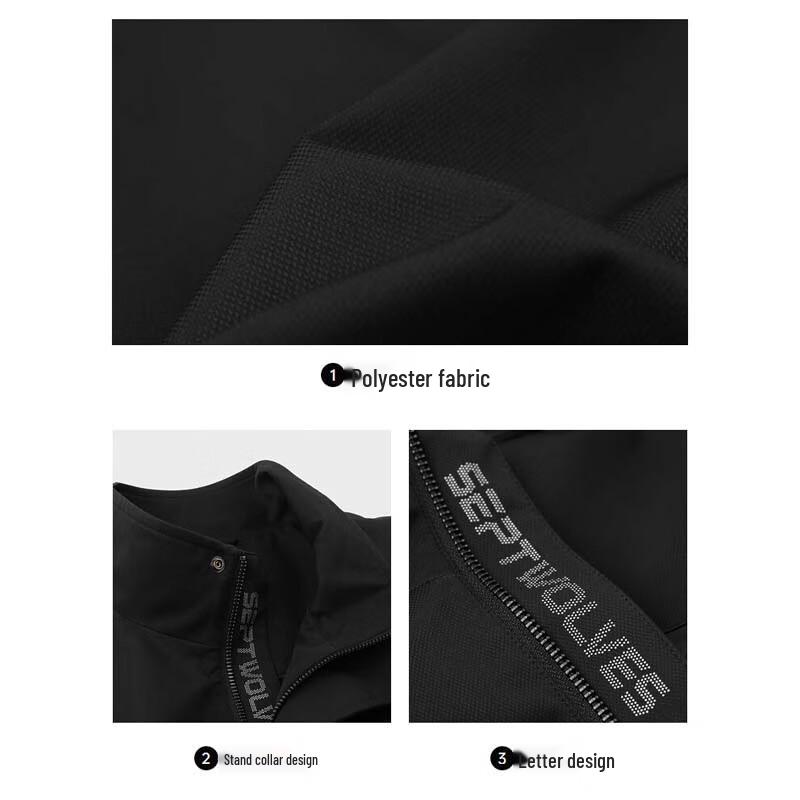 SEPTWOLVES Men's Triple-Proof Stand Collar Business Jacket